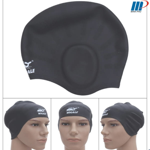 Mũ bơi che tai 3D Silicon
