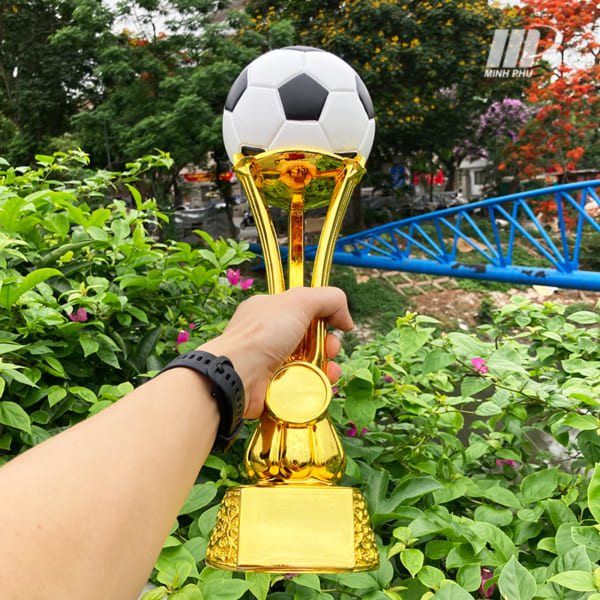 Cúp trao giải thể thao môn bóng đá